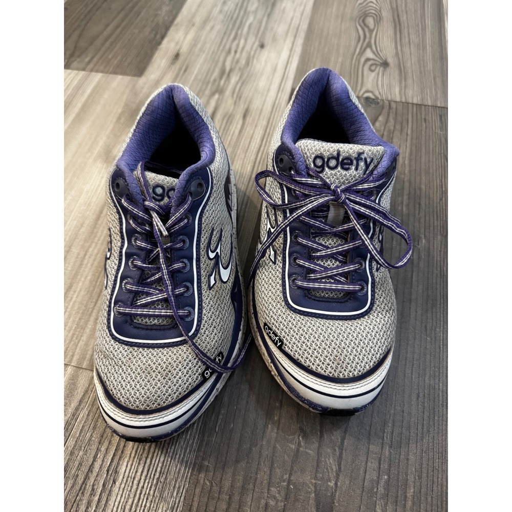 Gravity Defyer G-Defy Ion Grey Purple Walking Shoes TB9024FWP-M Womens 7